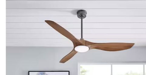 Home Decorators Collection Marlon 66" LED Indoor Natural Iron Ceiling Fan with Remote Control
