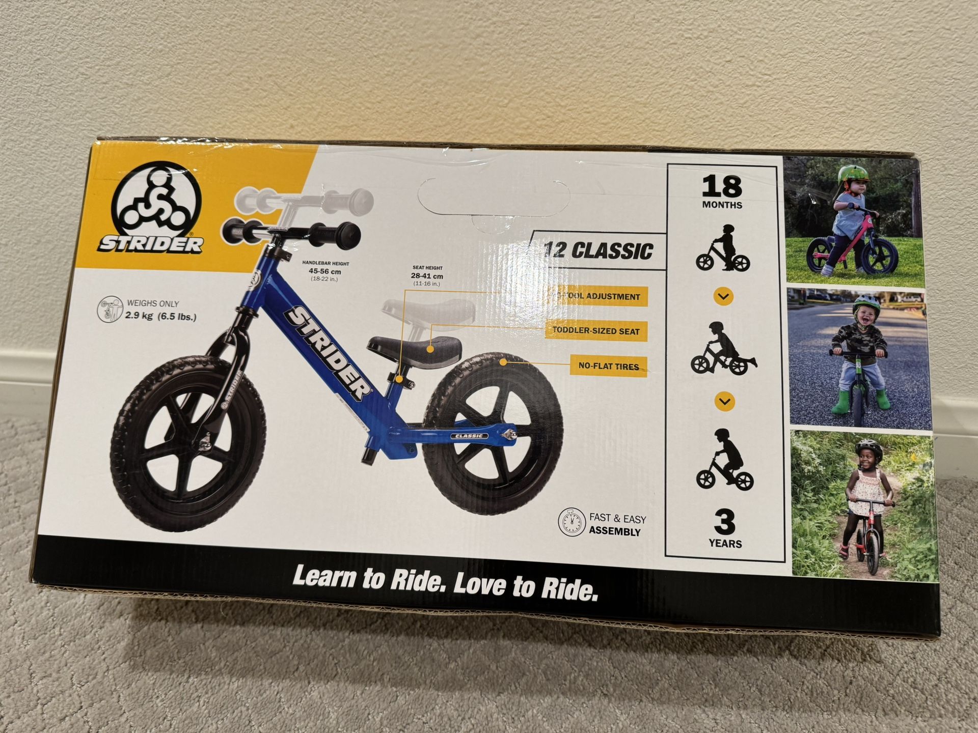 New In Box- Strider 12 Balance Bike
