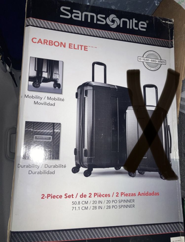 Brand New Light Weight, 28” spinner Gray Samsonite expandable  Luggage Carbon Elite