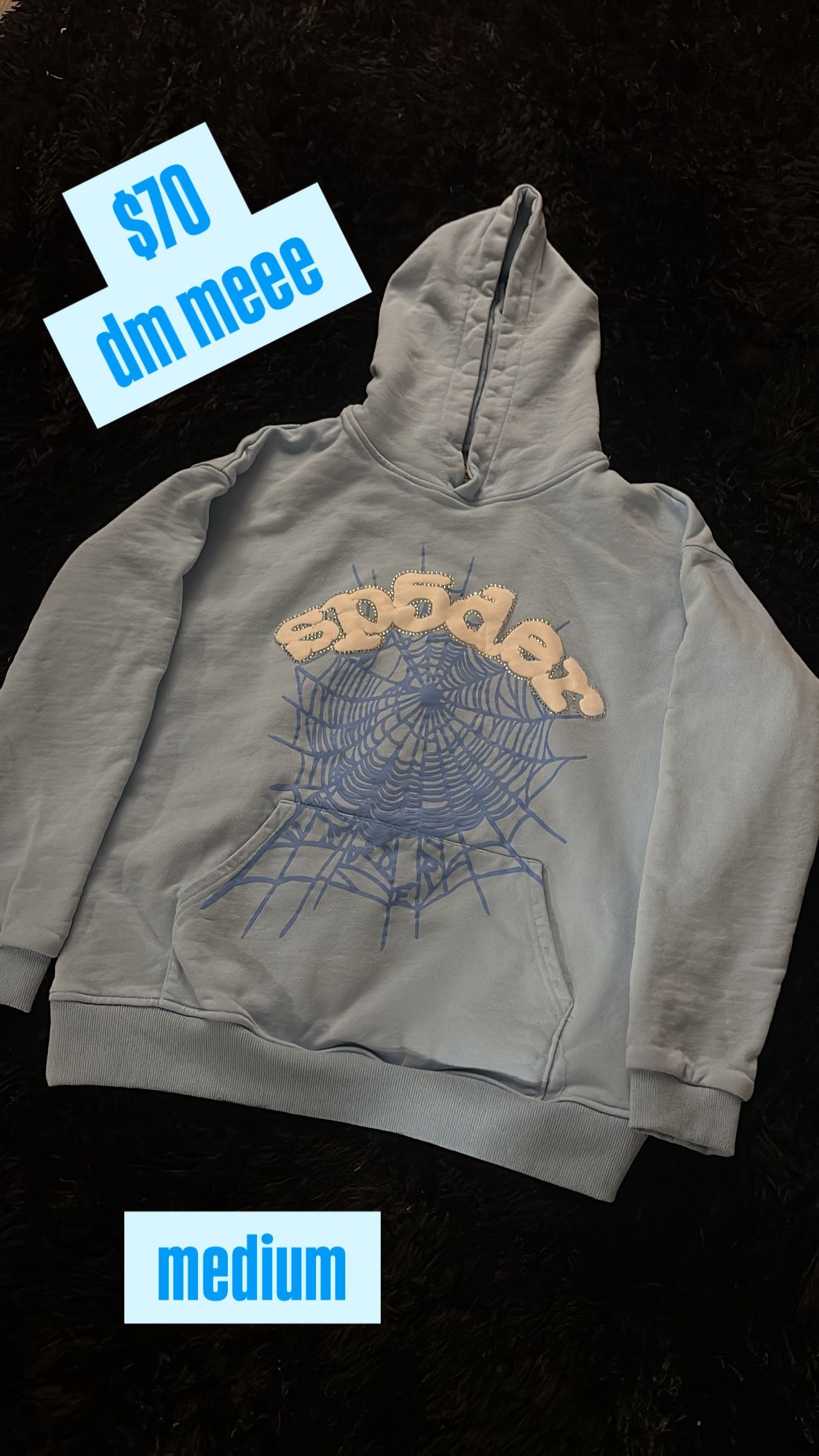 blue sp5der hoodie