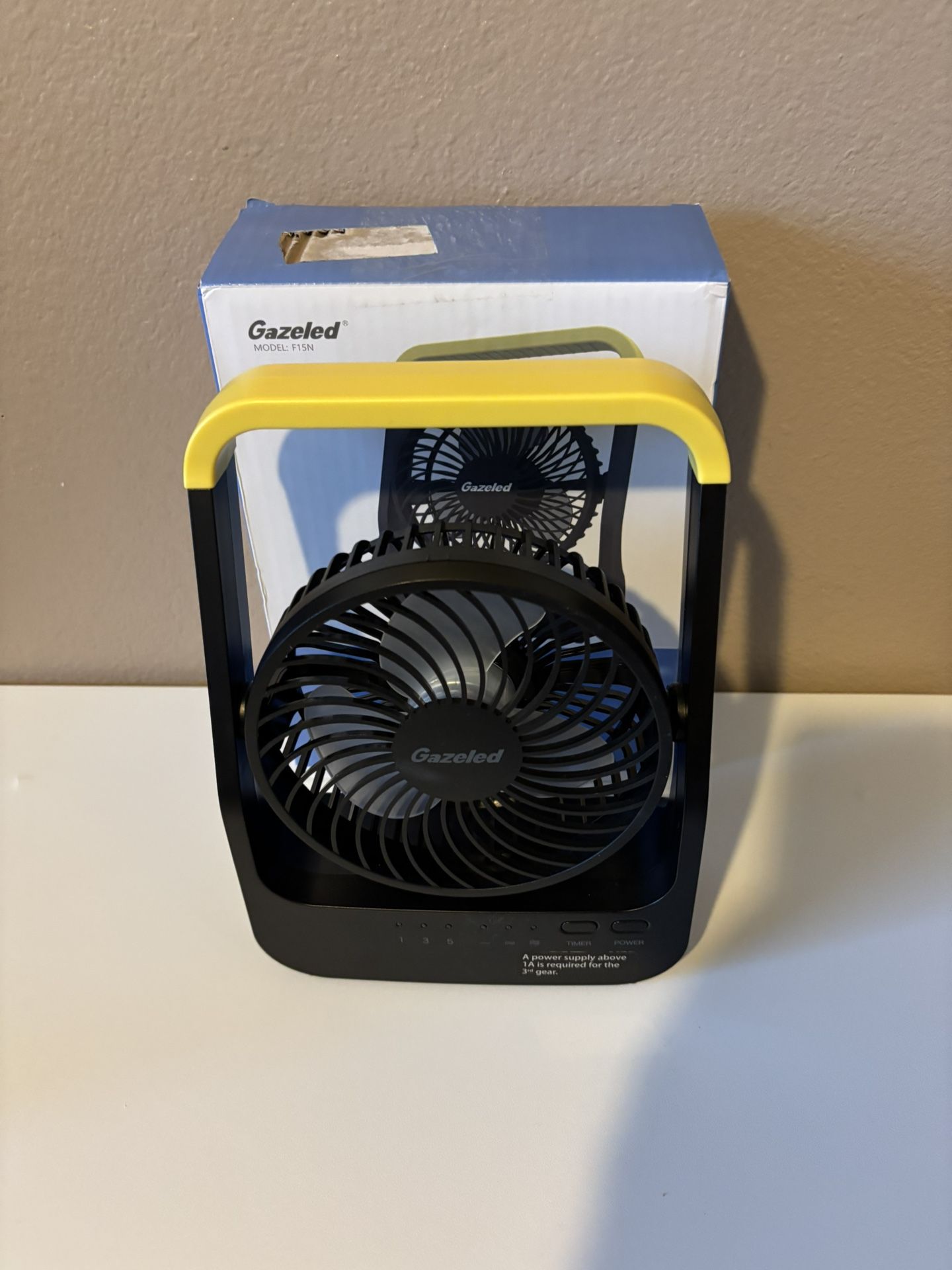 6” Adjustable, Portable Desk Fan USB Cable Or D Batteries