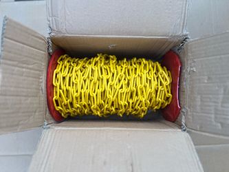 Koch Coil Straight Chain, Trade Size 2/0 by 100 Feet, Yellow Chromate Plated