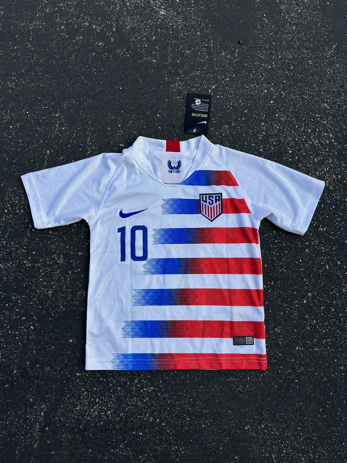 NWT Nike Christian Pulisic #10 USMNT Team USA 2018/2019 Home Soccer Jersey Size 20