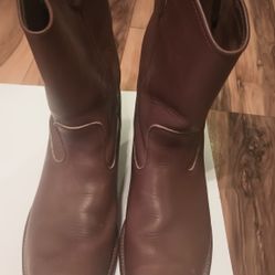 Men's Iron Age, Steel-toe Tan Boots Size 12