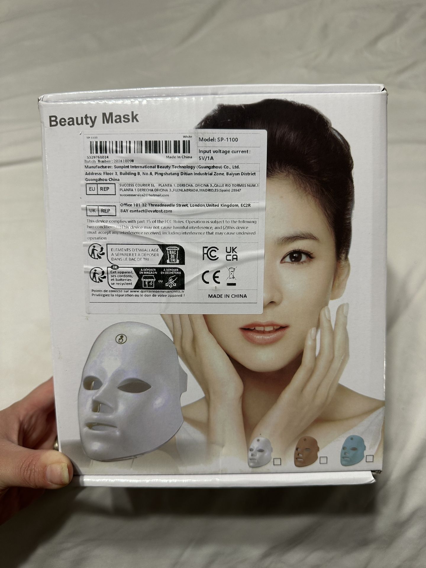 Beauty Face Mask. Red Light. Skin Care.