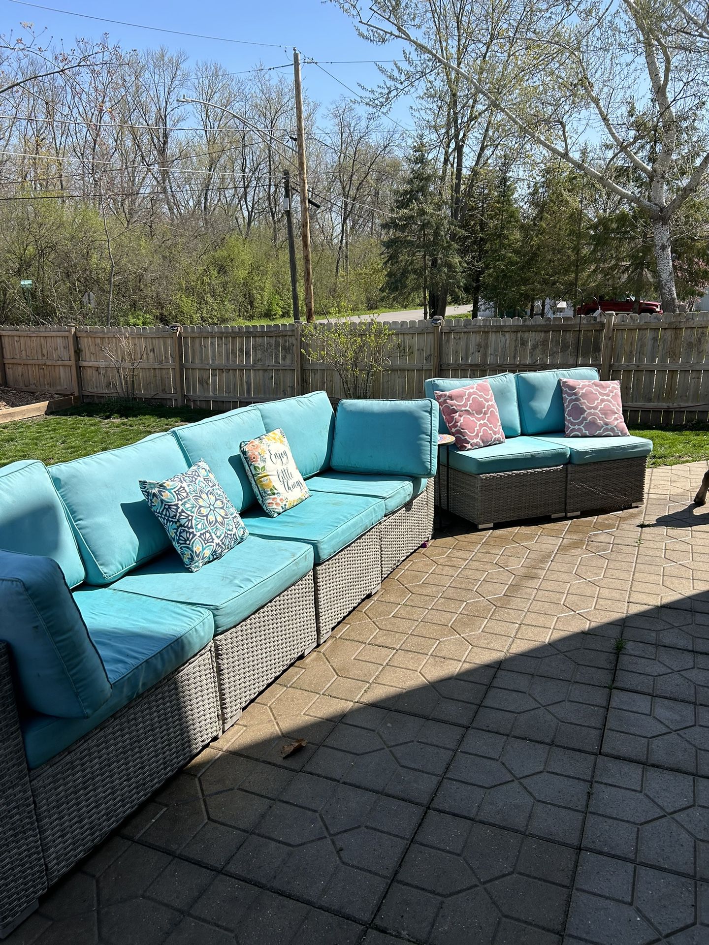 7 Piece Sectional Outdoor Patio Furniture Set