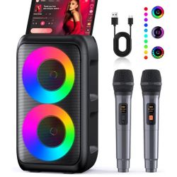 Karaoke Machine, Portable Bluetooth Speaker 