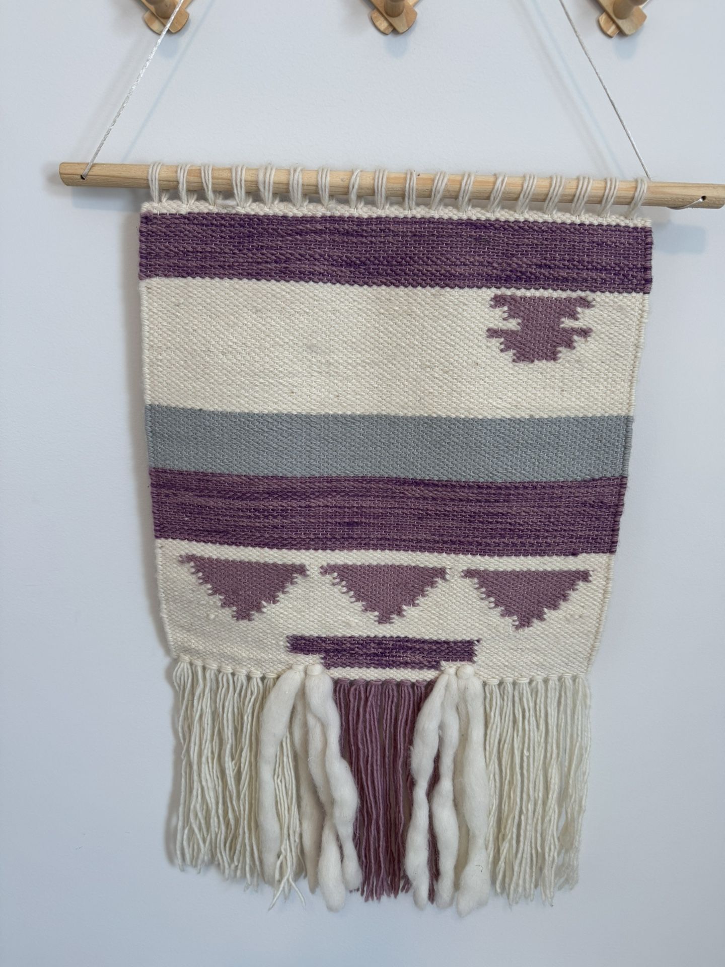 Earthbound Co. Wool Lilac And Baby Blue Wall Decor 