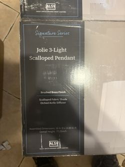 Julie three light Scallop Pendant Lights Fixture 