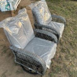 Gray Or Brown Available Patio Rocking Chairs Patio Swivel Chairs Brand New Patio Chair Set SILLAS MESADORAS 🆕🚚🆕