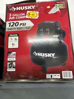 Husky air compressor 3 gallon 120psi