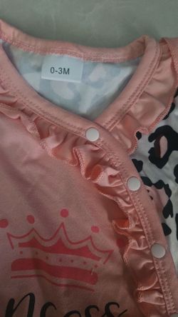 Pink Baby Girl Onesie Size 0-3M