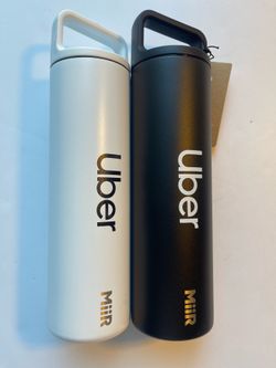 2 MiiR 20oz Wide Mouth Water Bottles Black & White