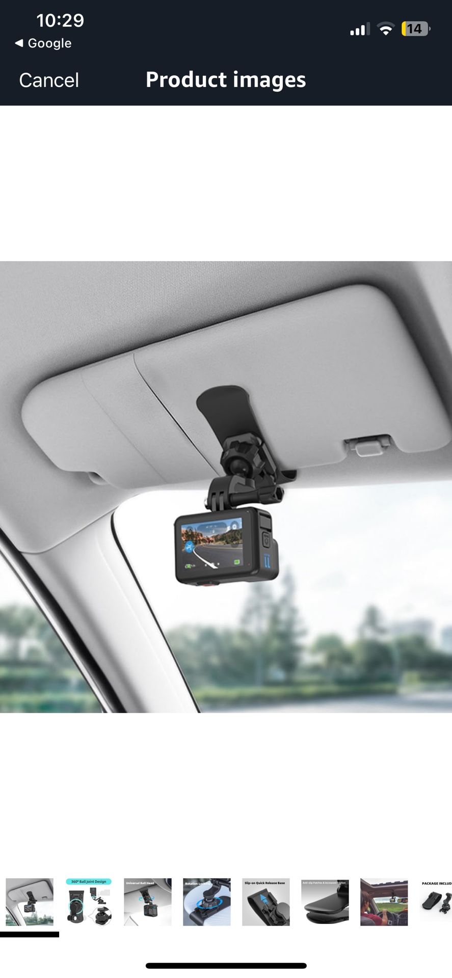 Car Sun Visor Mount Adapter Holder For Insta360 X3 ONE R X Series Sport Camera