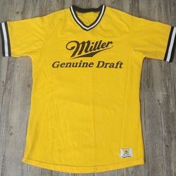 Vintage Macgregor sand-knit Miller Genuine Draft Jersey size Medium