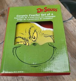 Dr. Seuss Grinch Ceramic Coaster Set of 4