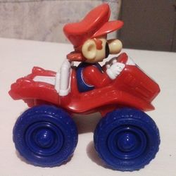 Nintendo 2004 Super Mario Kart Double Dash Wendy's Kids Meal Toy red Car ATV.