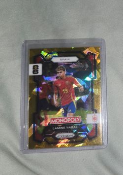 2026 monopoly Gold cracked ice Lamine yamal panini prizm world cup card