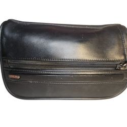 Tumi Nappa Leather Travel Toiletry Dopp Bag Black Zip Around Men’s 92195D4
