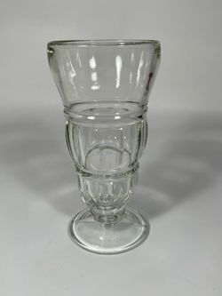 Vintage Milk Shake Sundae Glass Ice Cream Float Soda Fountain 7" x 3"