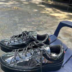 Patton, Leather One Star Converse Platforms