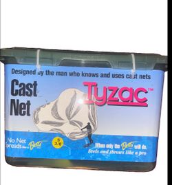 Betts Tyzac 5 ft Cast Net, 3/8 in Mesh, Green Monofilament Netting