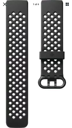 Genuine Fitbit Charge 3 Accessory Sport Band Black Perforated Size Small