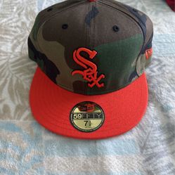 Chicago White Sox Hat Cap Fitted 7 3/8 New Era 59 Fifty 