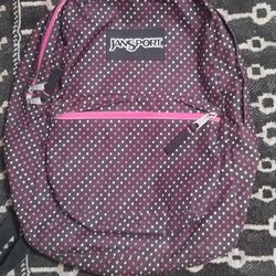 Jansport Girls Polka Dot Backpack 