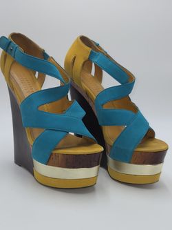 Eric Rutberg Transparent Stacked Platform Wedge Heels