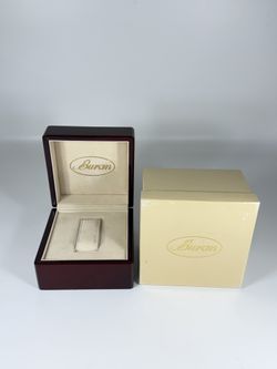 Genuine Buran Wooden Burgundy Single Watch Luxury Presentation Box