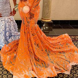 Orange Prom Dress  😊