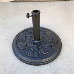 (New in Box) $25 Lightweight Patio Umbrella Base 18” Round Base Stand Outdoor Garden Market, Weight 18 lbs