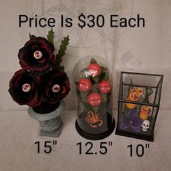 Hyde And Eek Faux Creepy Carnivorous Halloween Decor Plants In Excellent New Condition (Price Is $30 Each)