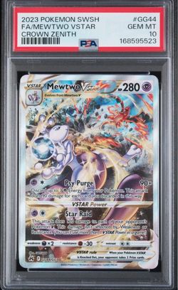 PSA 10 Mewtwo VSTAR Full Art Crown Zenith GG44