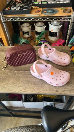 Crossover bag, and shoes
