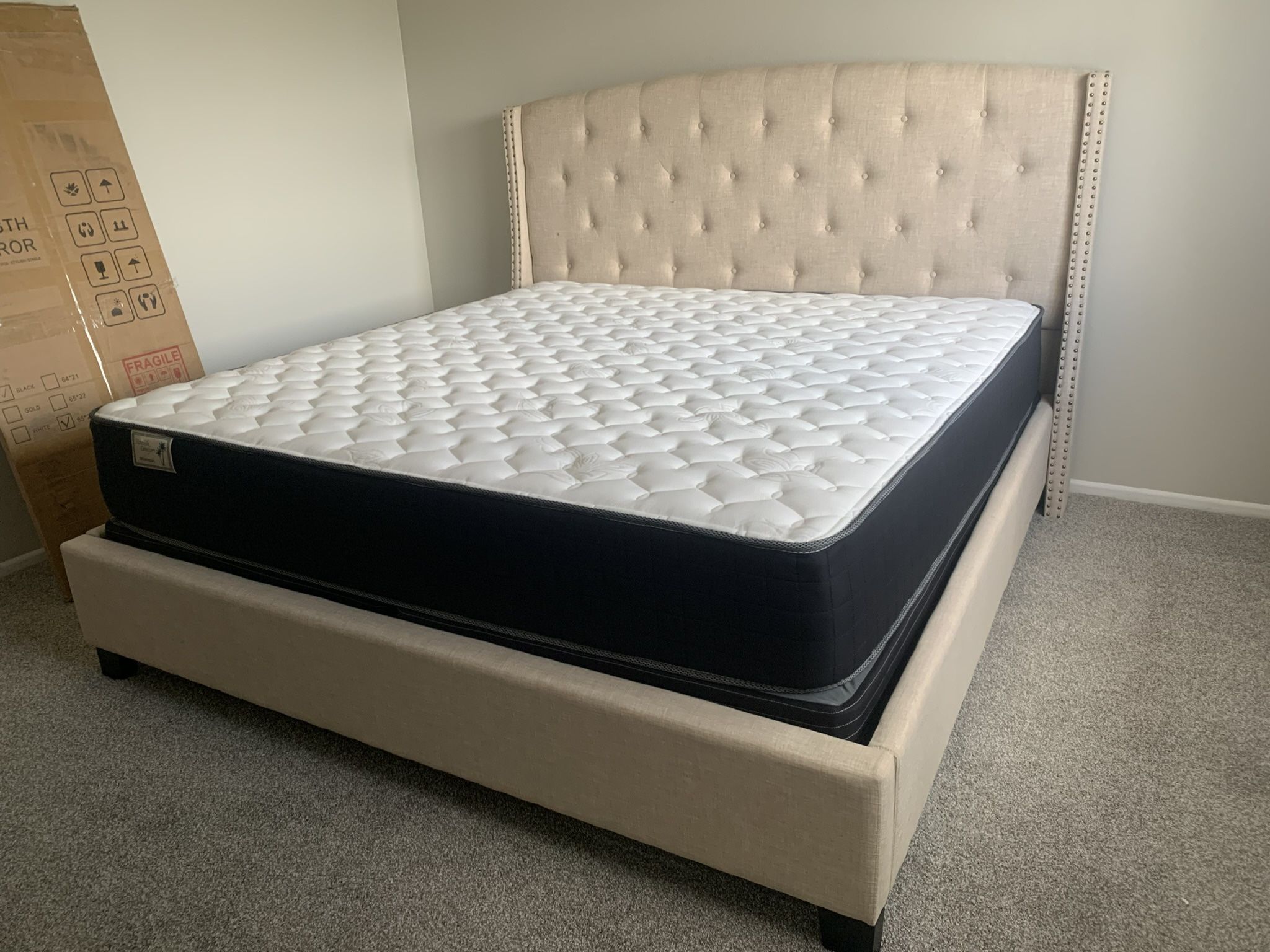 $699 Brand New King Bed Frame With Mattress (Read Description Below)
