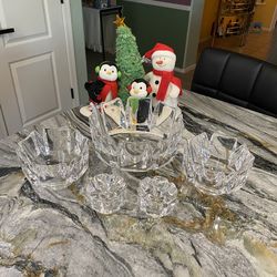 ORREFORS SWEDEN Corona Mid Century Crystal Set