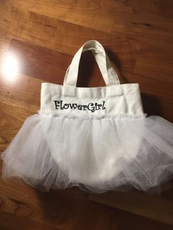 Flower girl tulle bag