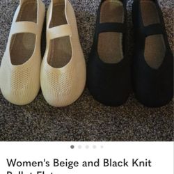Knit Ballet Style Flats For Womens 