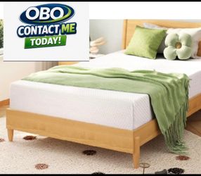 Sleep Tight! New EGOHOME 6” Twin Memory Foam Mattress With Cooling Green Tea Gel, White-OBO