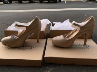 Beige heels. Sizes 8 and 9