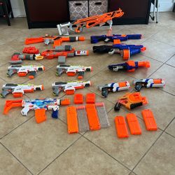 Nerf - Lot Of 14 Nerf Guns