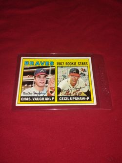 Vintage Old Braves 1967 Rookie Stars Baseball Card - Vaughan, Upshaw