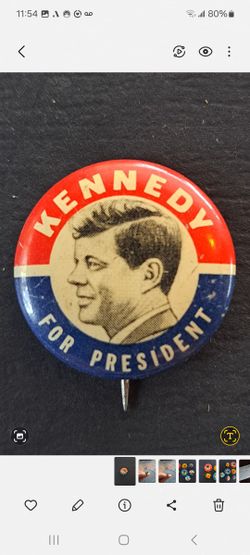 JFK Kennedy For President Button