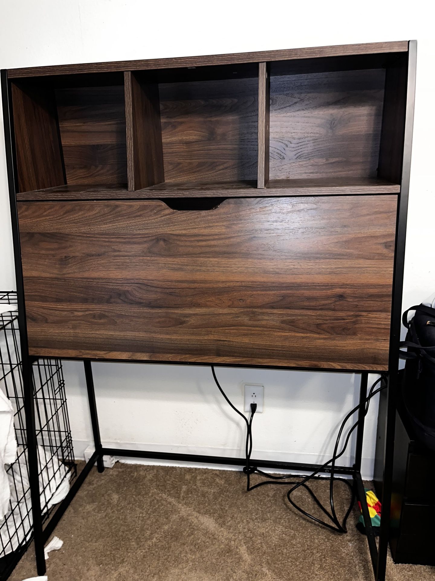 Desk with Built in Outlets