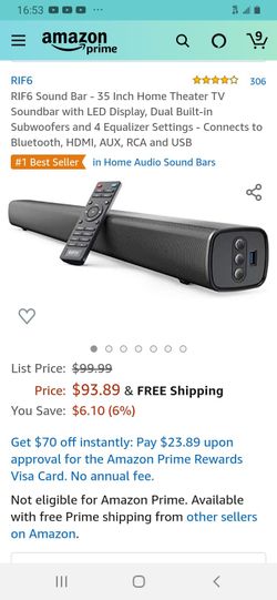 Brand new RIF6 soundbar