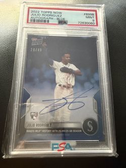Julio Rodriguez Topps Now Rookie Card Auto