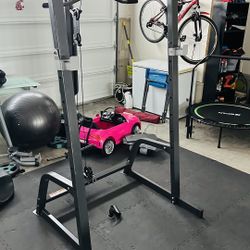 Multi-Function Power Rack & Cable Machine – Home Gym Setup