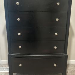 Black Wood Dresser (approximately 4.5’ X  3.5’ )